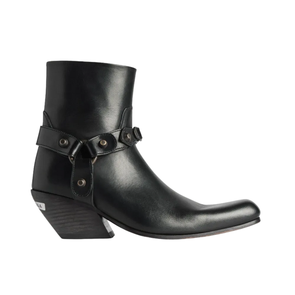 Balenciaga Memphis Bootie With Harness In Black