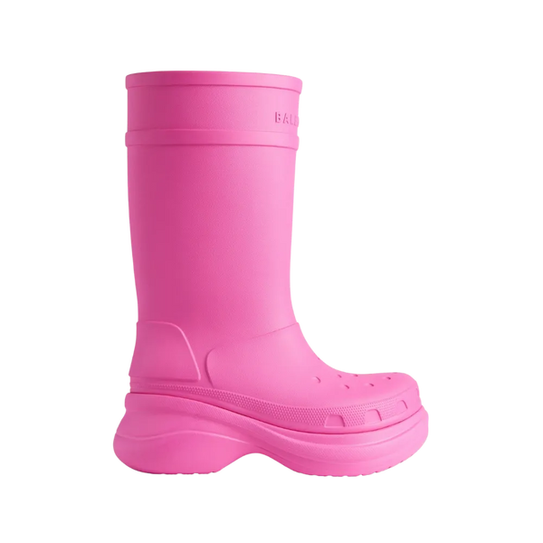 Balenciaga Crocs Boot In Bright Pink