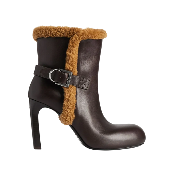 Balenciaga Fargo Bootie In Dark Brown