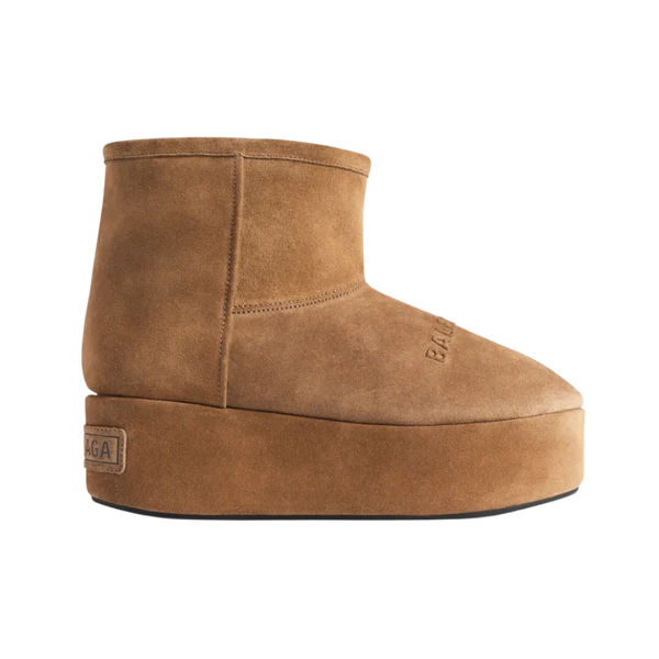 Balenciaga Alaska Platform Bootie In Brown