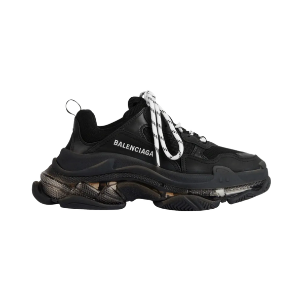 Balenciaga Triple S Clear Sole Sneaker In Black