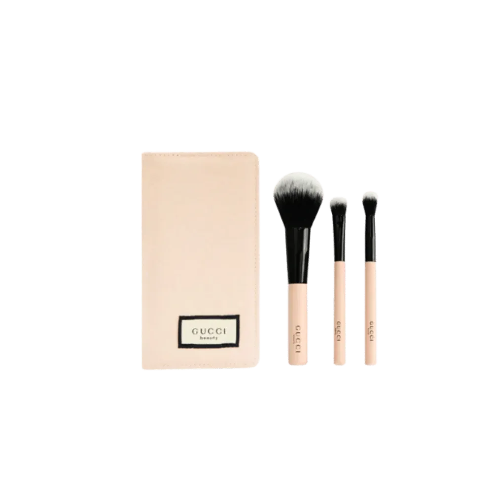 Gucci Makeup Pink Makeup Brushes, 3 Pcs