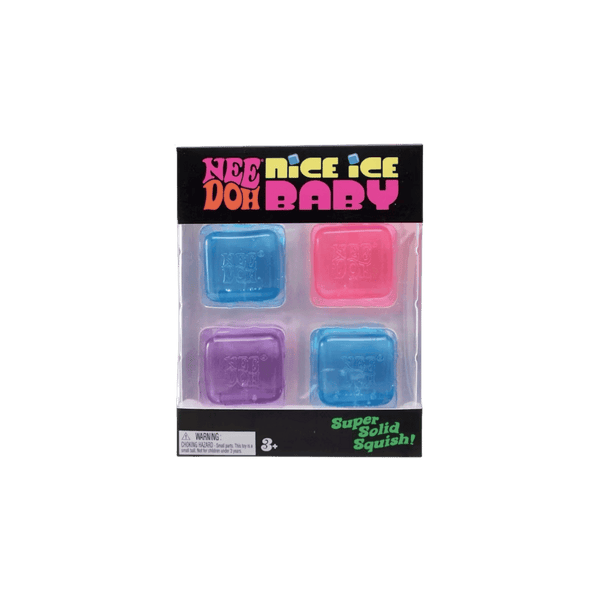 NeeDoh Nice Ice Baby Squishy Fidget Toy Set of 4 Blue/Purple/Pink