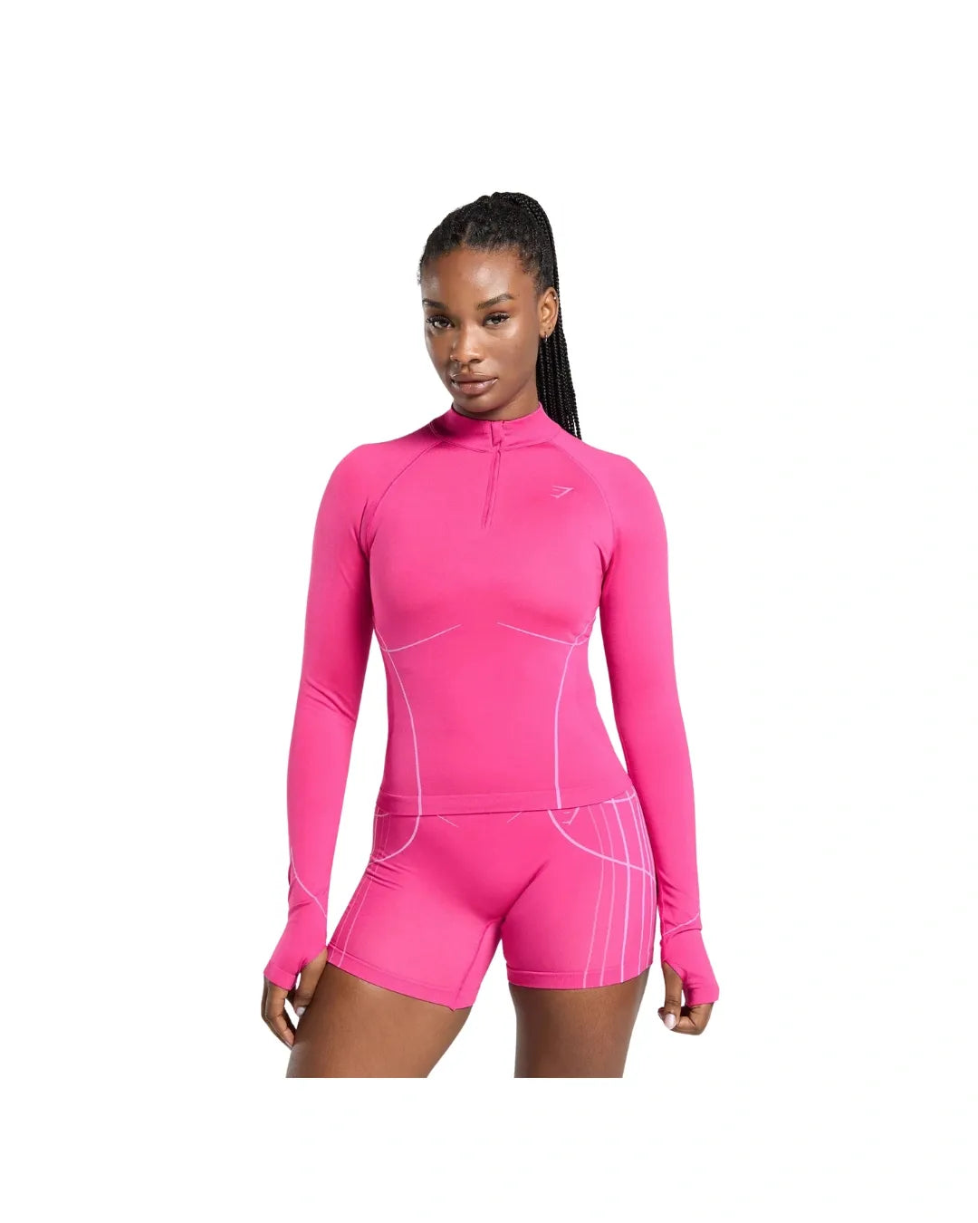 Gymshark Apex Seamless 1/4 Zip Pullover Sour Pink