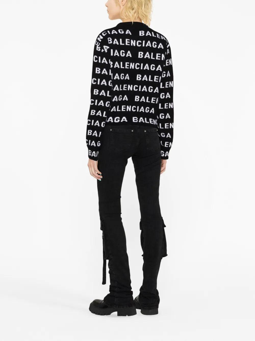 Balenciaga intarsia-logo crew-neck jumper