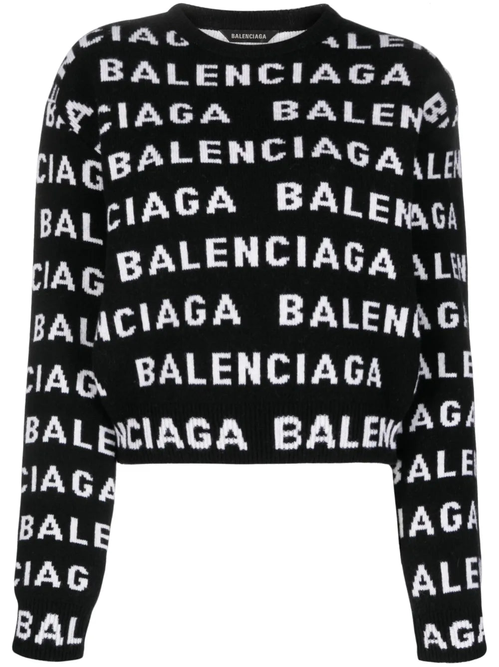 Balenciaga intarsia-logo crew-neck jumper