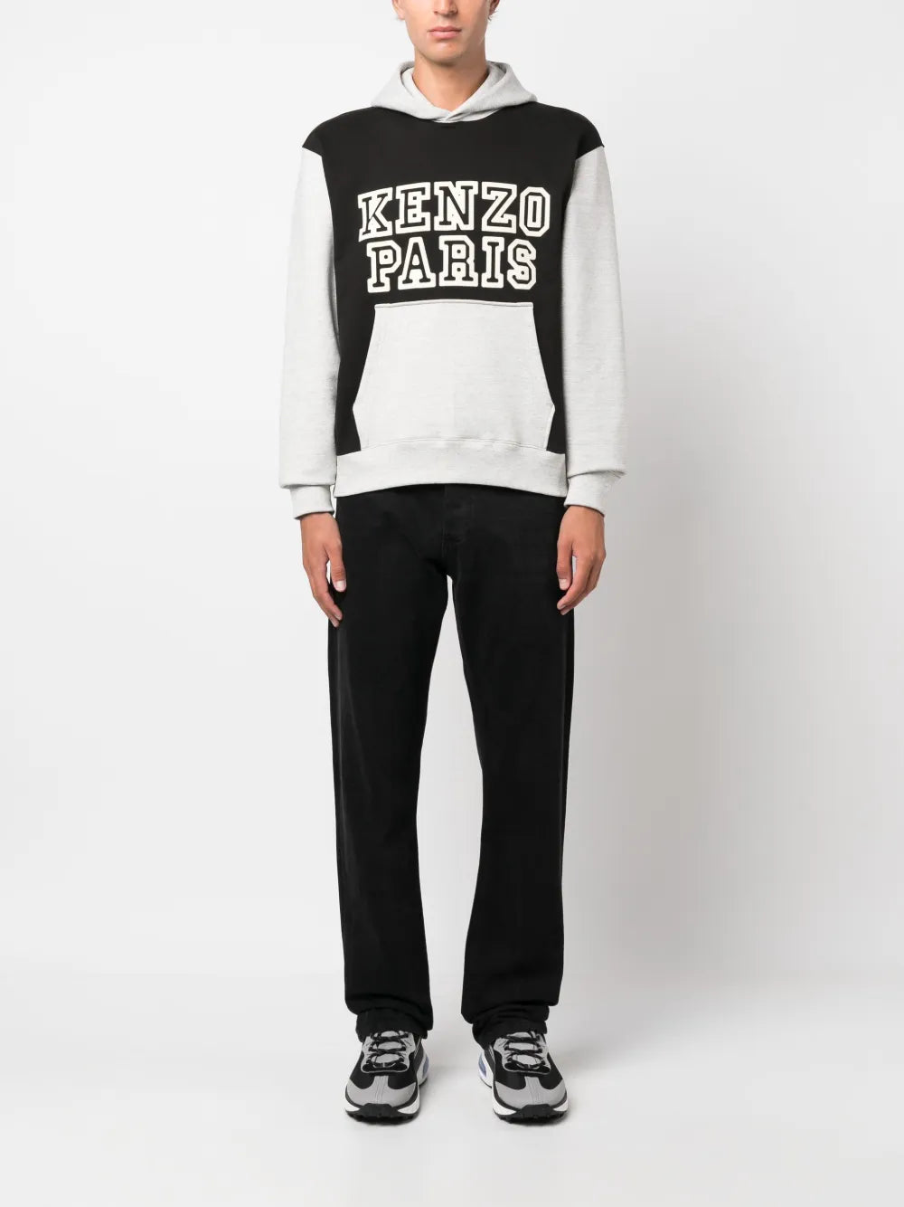 Kenzo Kenzo Colour-Block Stretch-Cotton Hoodie