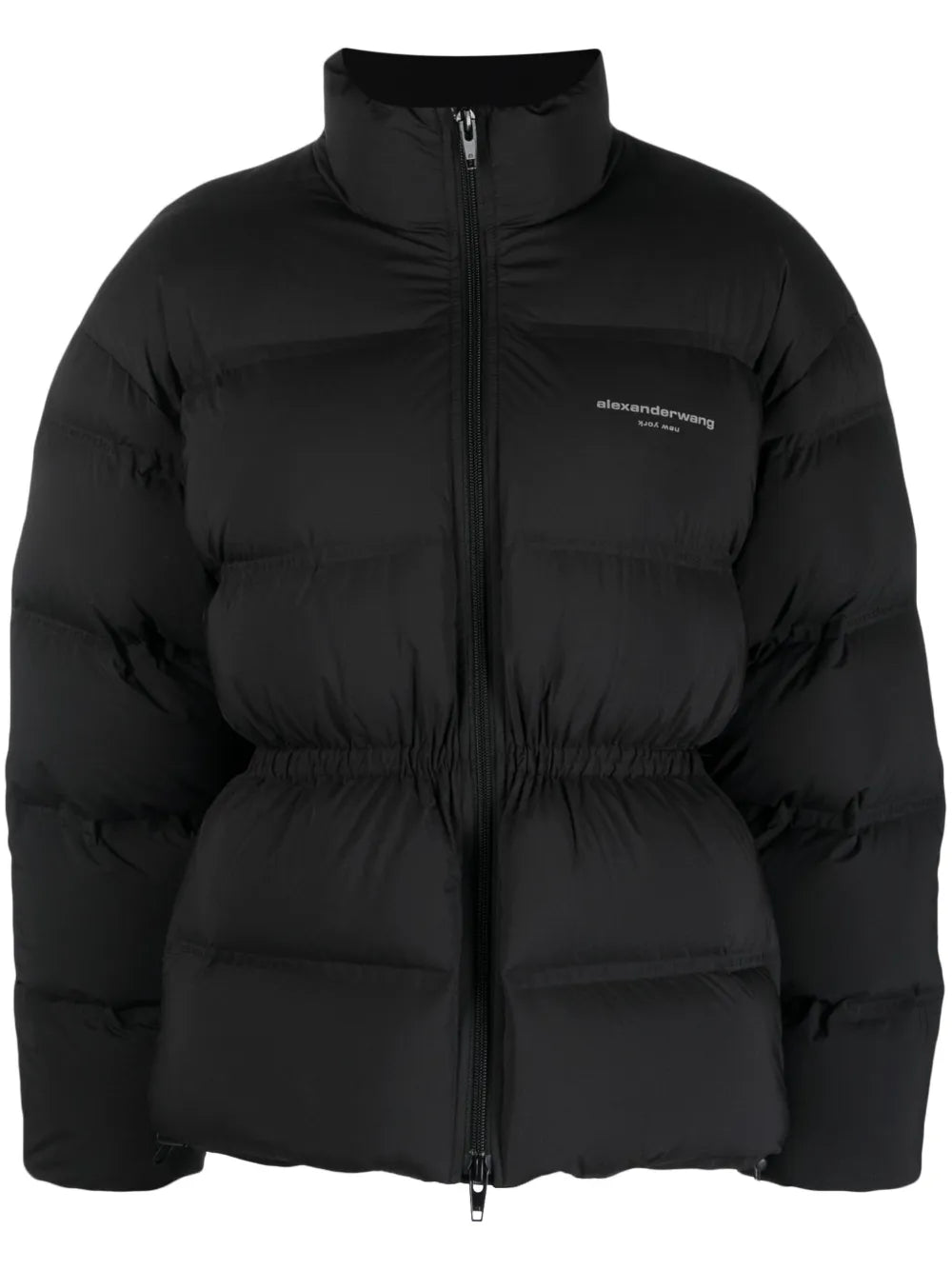 Alexander Wang Alexander Wang Reflective-Logo Jacquard Puffer Jacket