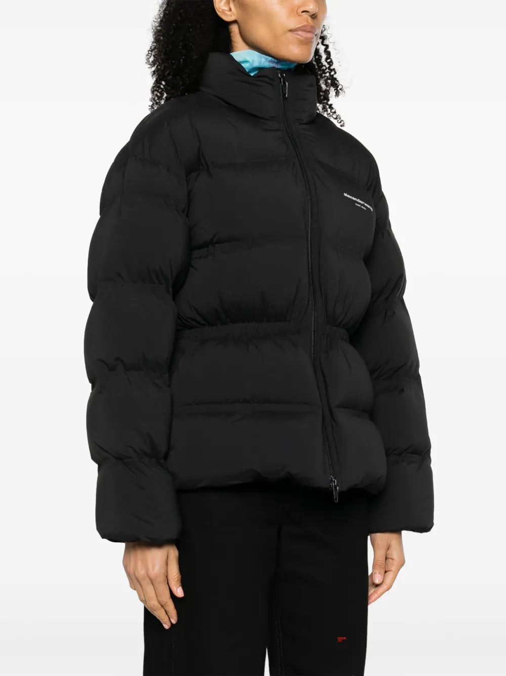 Alexander Wang Alexander Wang Reflective-Logo Jacquard Puffer Jacket