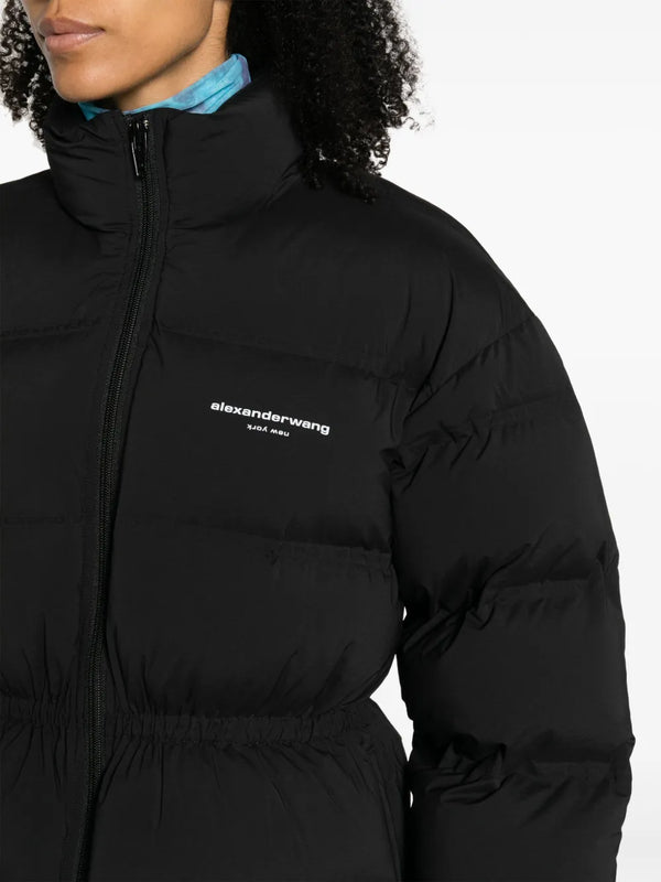 Alexander Wang Alexander Wang Reflective-Logo Jacquard Puffer Jacket