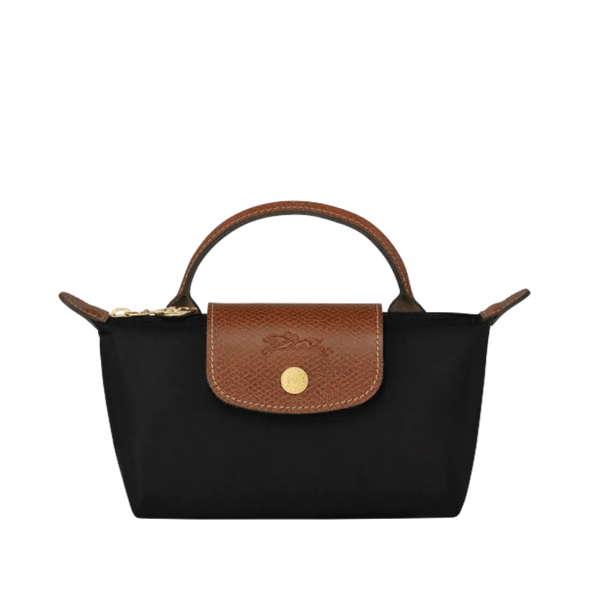 Longchamp Le Pliage Original Pouch with handle Black - Recycled canvas