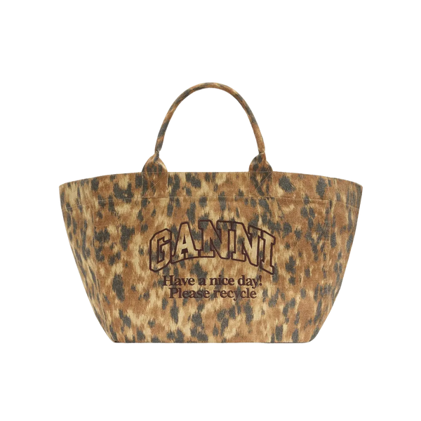 Ganni Tote XXL in Ikat Animal
