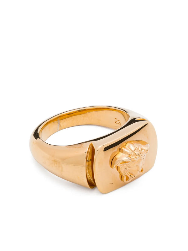 Versace Medusa-embossed signet ring