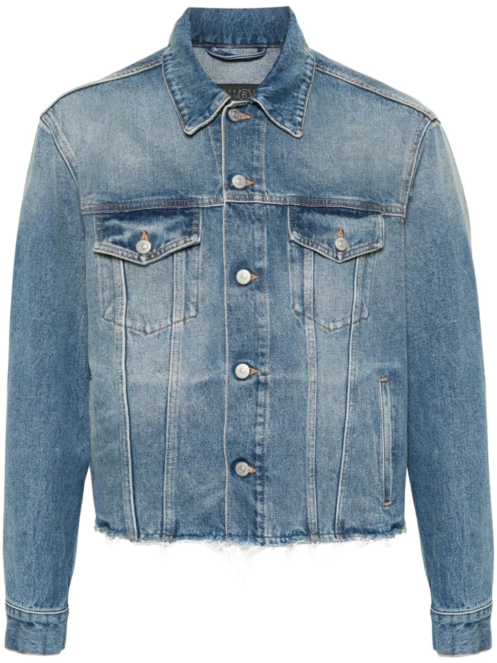 Mm6 Maison Margiela Mm6 Maison Margiela Raw-Cut Denim Jacket