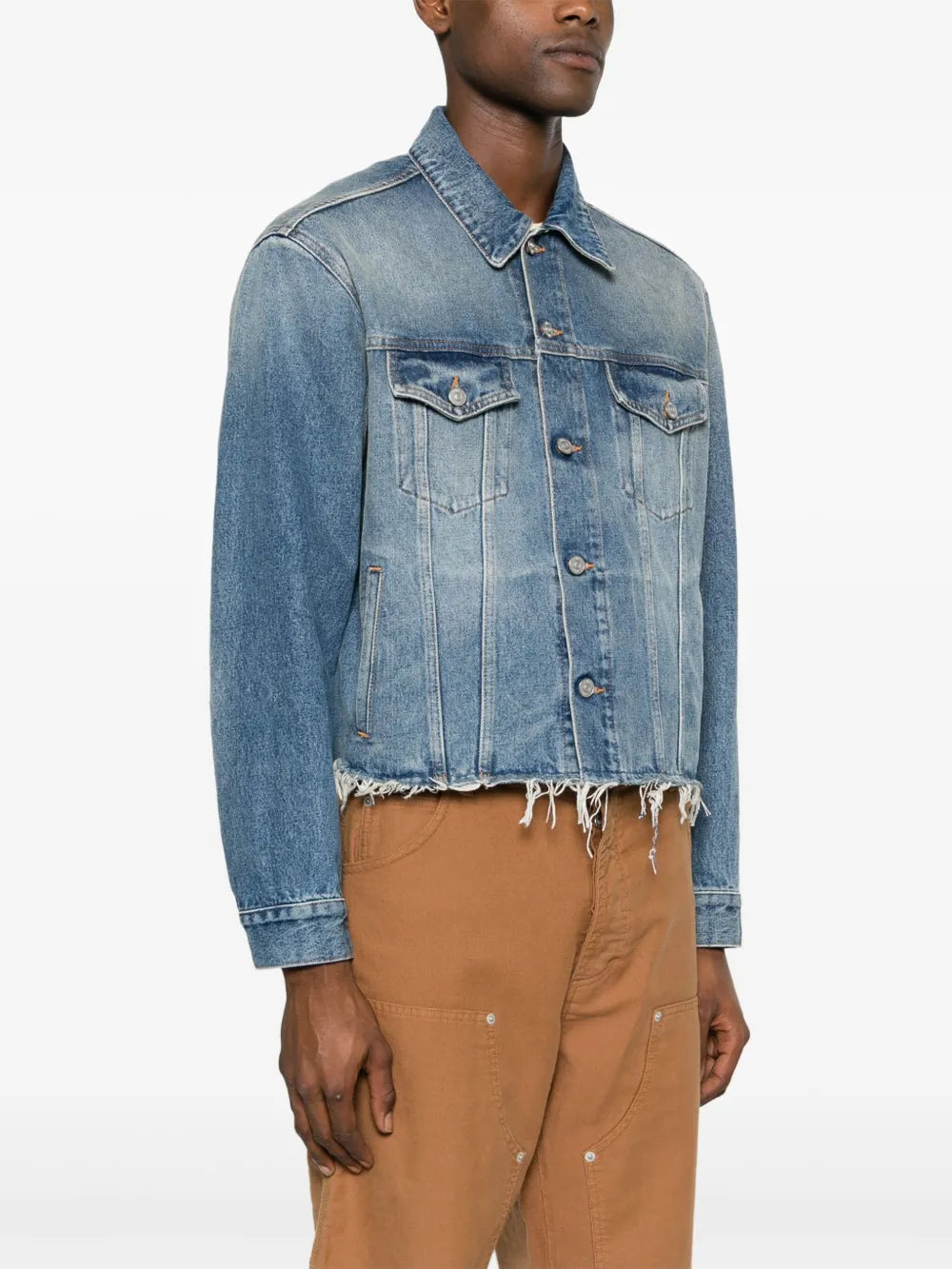 Mm6 Maison Margiela Mm6 Maison Margiela Raw-Cut Denim Jacket