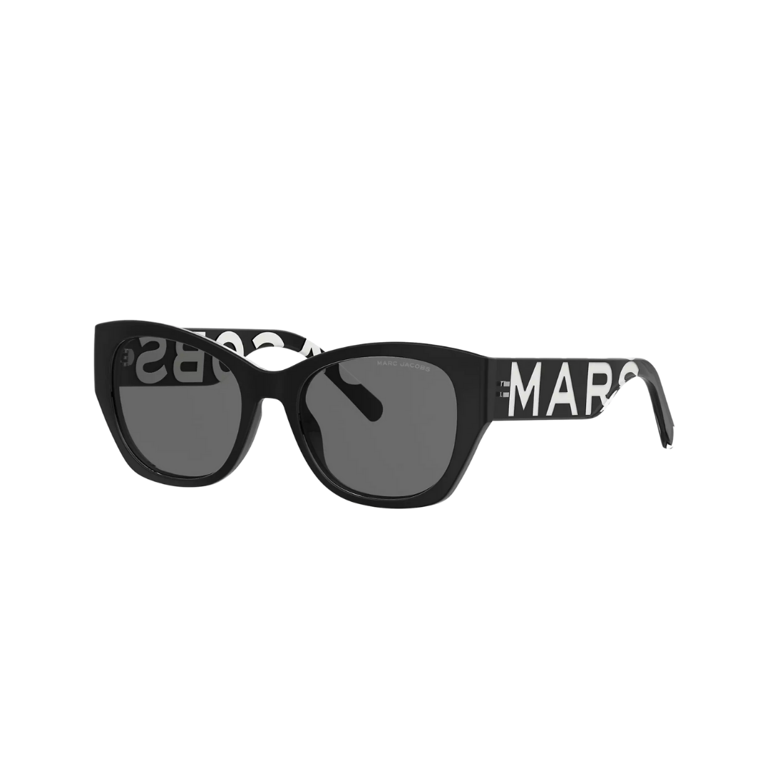 Marc Jacobs Marc Jacobs The Bold Logo Cat Eye Sunglasses Black/white