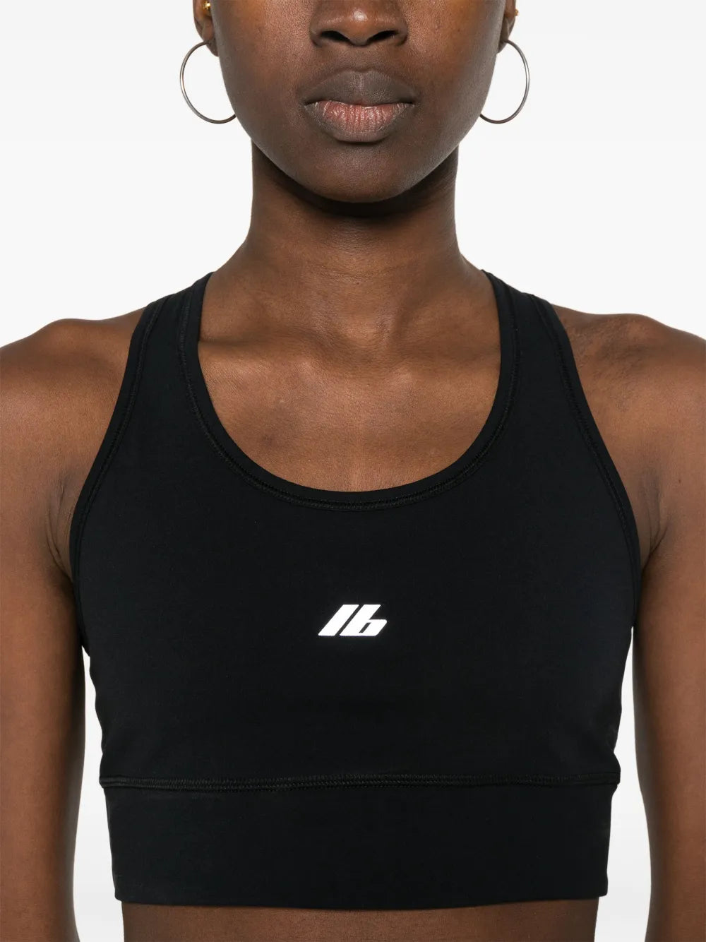 Balenciaga reflective-logo bra top
