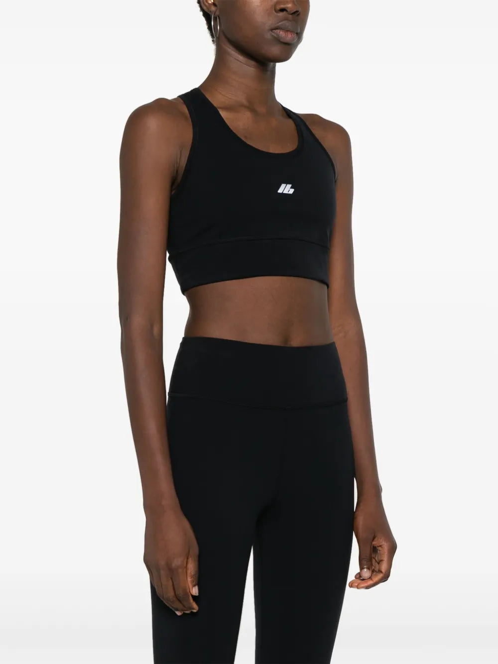 Balenciaga reflective-logo bra top