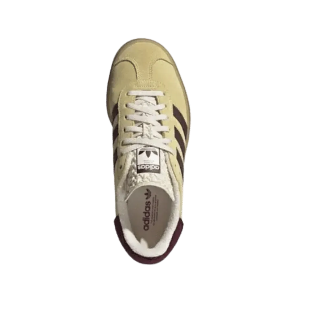 Adidas Gazelle Bold 'Almost Yellow Maroon'