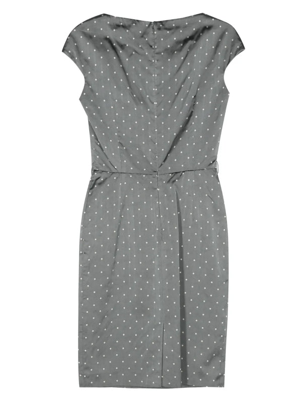 Christian Dior Christian Dior 2000s Polka-Dot Midi Dress