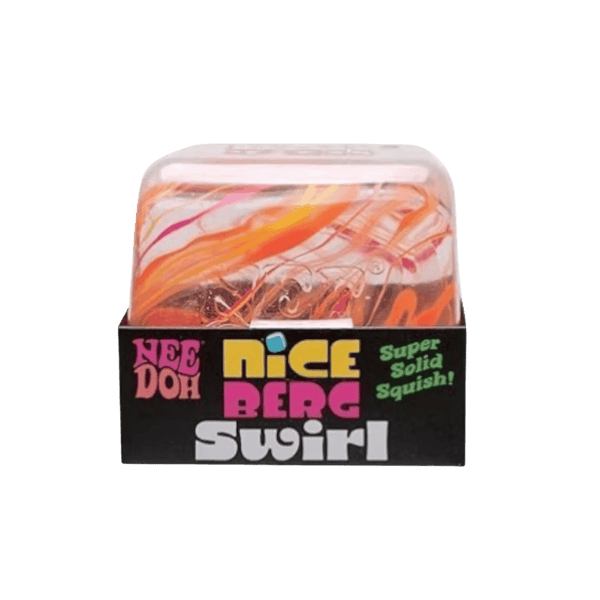 NeeDoh Jumbo Swirl Nice Berg Squishy Fidget Toy Orange