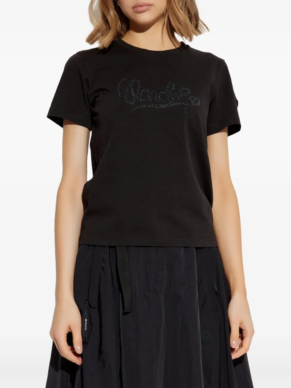 Moncler Moncler Glitter-Logo T-Shirt