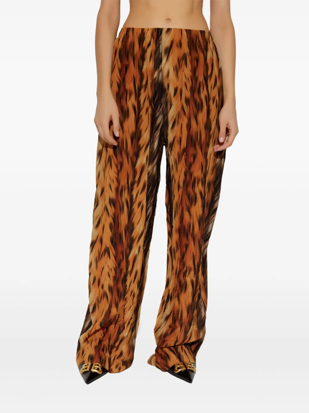 Balenciaga printed straight trousers