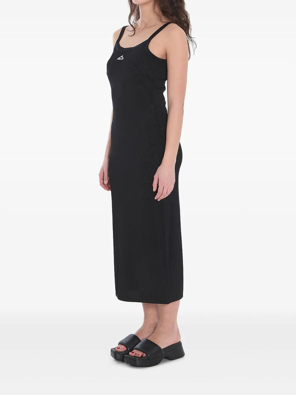 Alexander Wang Alexander Wang 3d-Logo Mesh Slip Dress