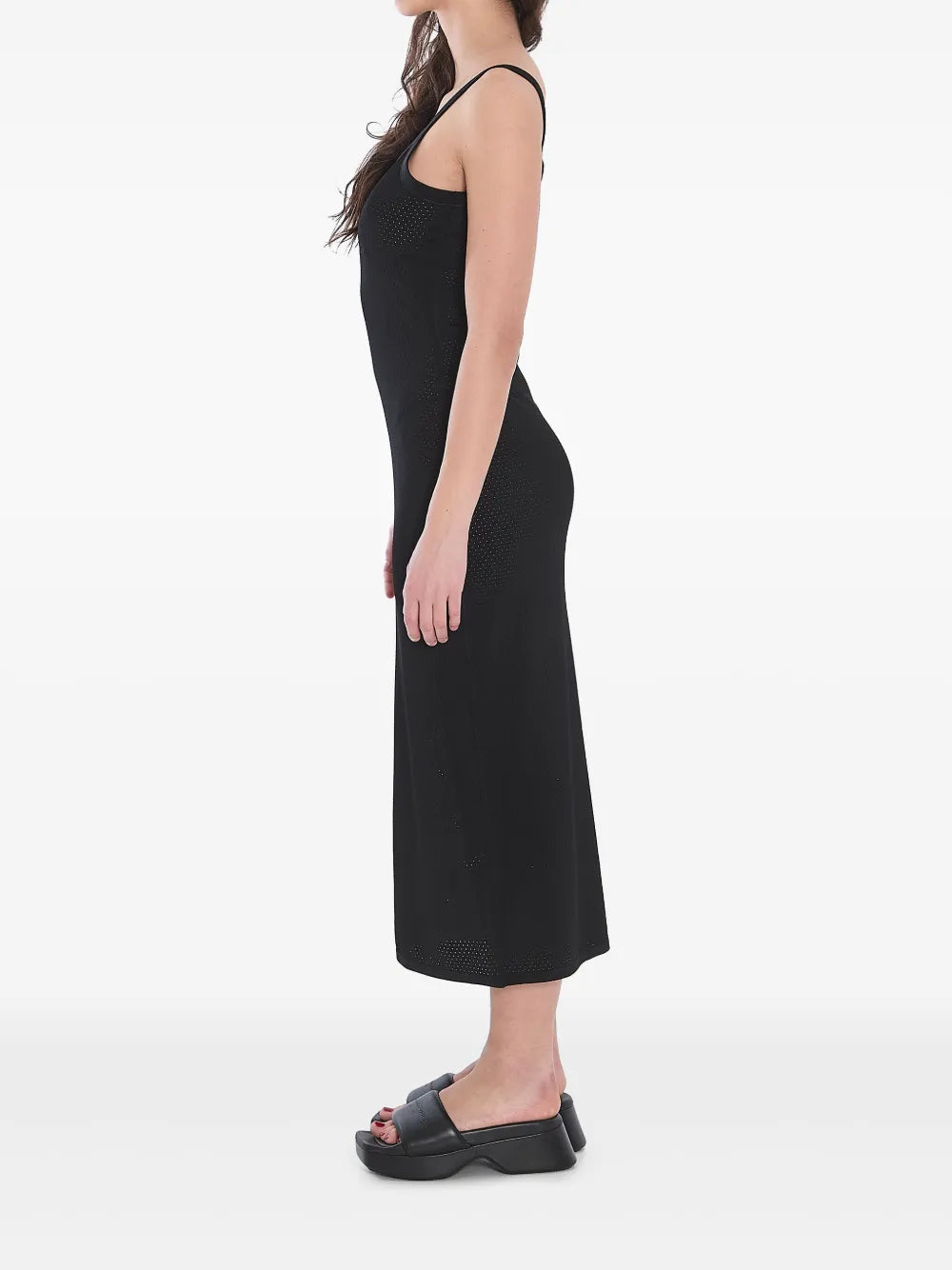 Alexander Wang Alexander Wang 3d-Logo Mesh Slip Dress