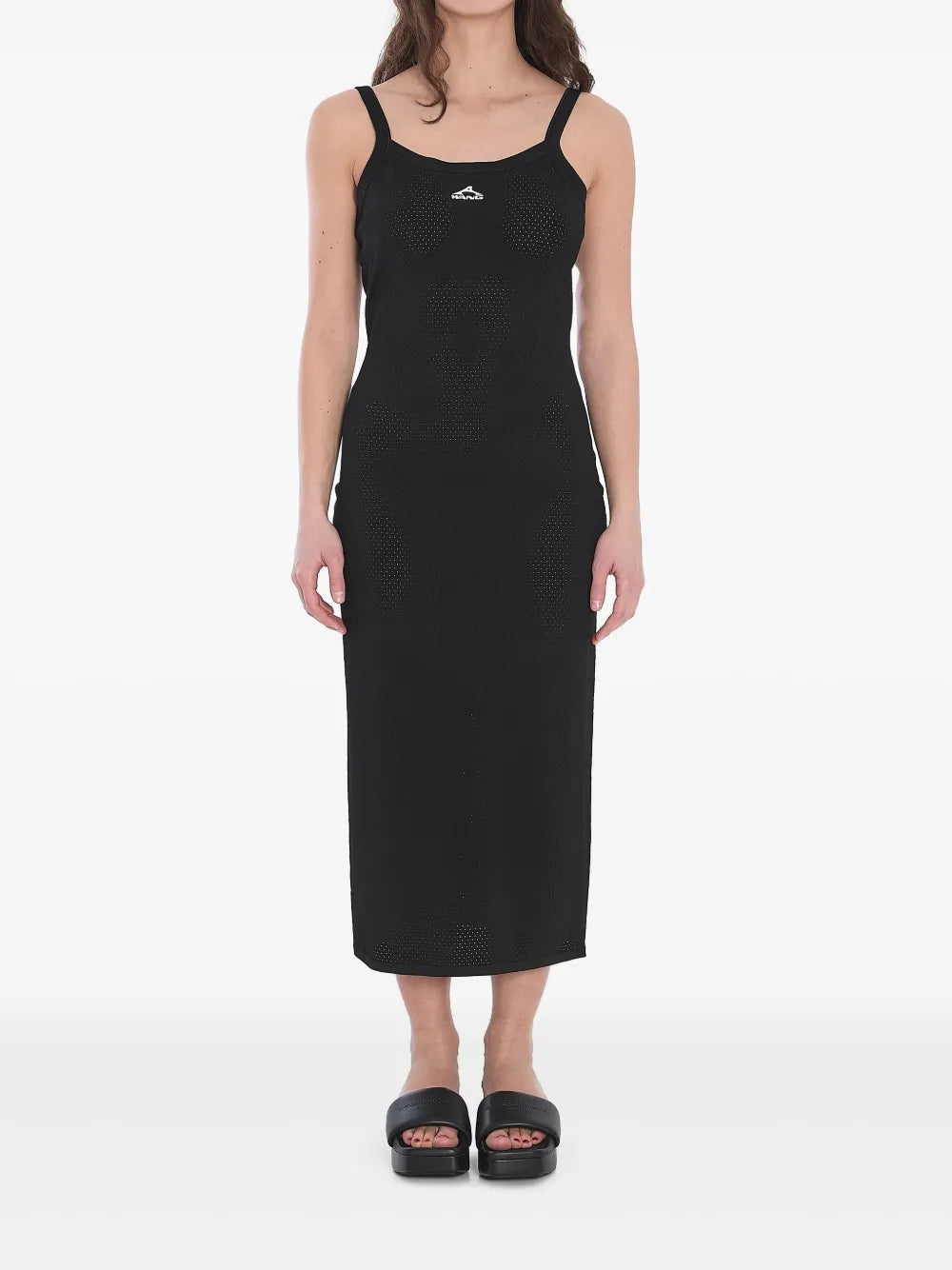Alexander Wang Alexander Wang 3d-Logo Mesh Slip Dress