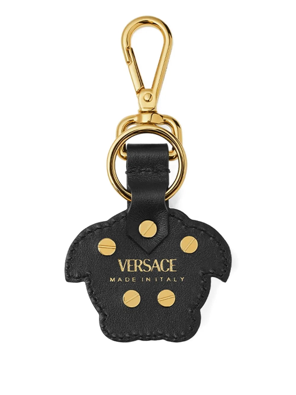 Versace Medusa Head leather keyring