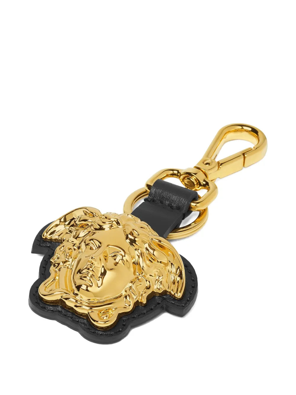Versace Medusa Head leather keyring