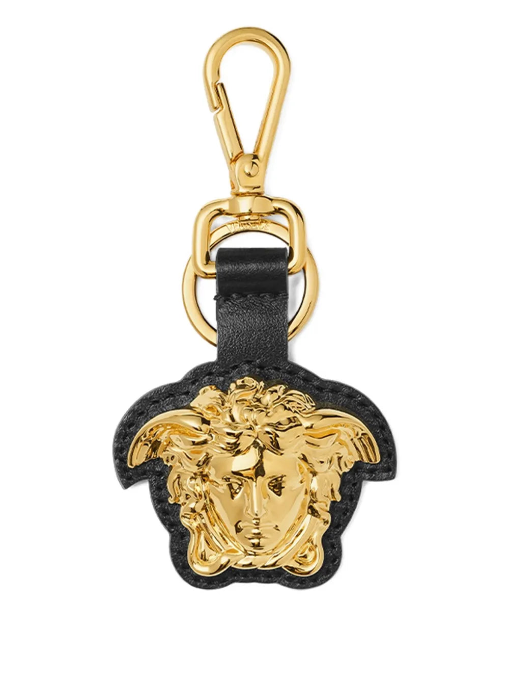 Versace Medusa Head leather keyring