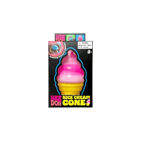 NeeDoh Nice Cream Ice Cream Cone Squishy Fidget Toy Pink