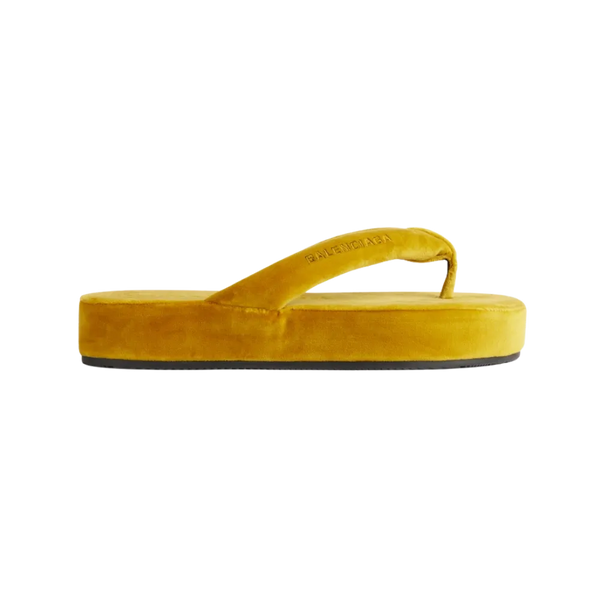 Balenciaga Jet Lag Thong In Mustard
