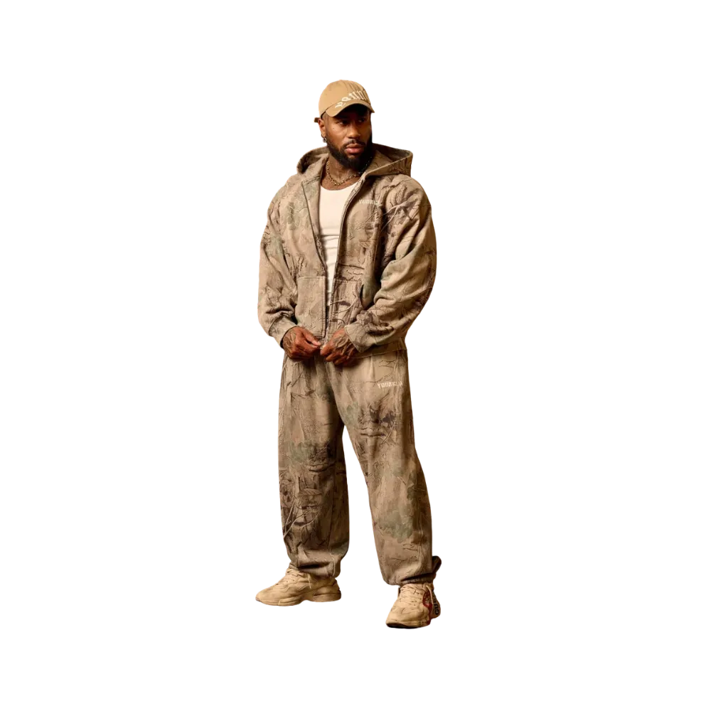 YoungLA Tree Camo Collection Zip Up Beige Tree Camo