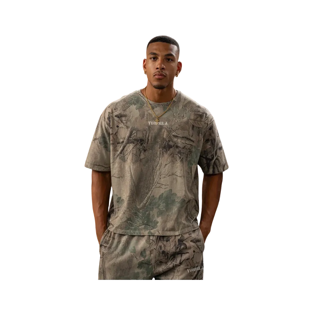 YoungLA Tree Camo Collection Tees Beige Tree Camo