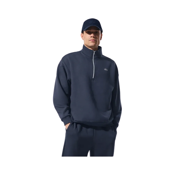 Alo Men's Accolade 1/4 Zip Pullover Navy
