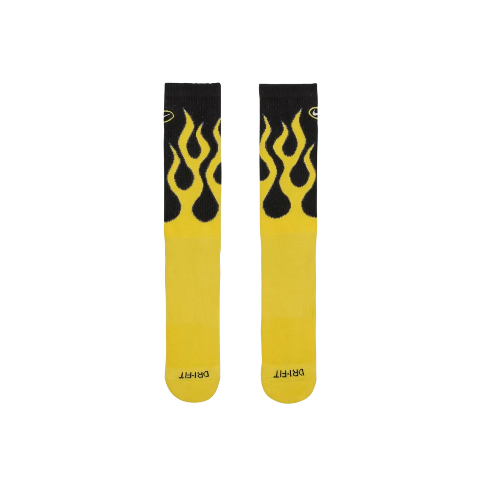 Nike Everyday Plus Crew Socks OG Flame Yellow Black