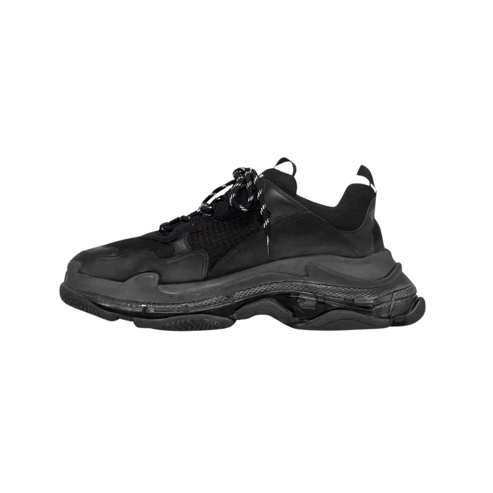Balenciaga Triple S Clear Sole Sneaker In Black