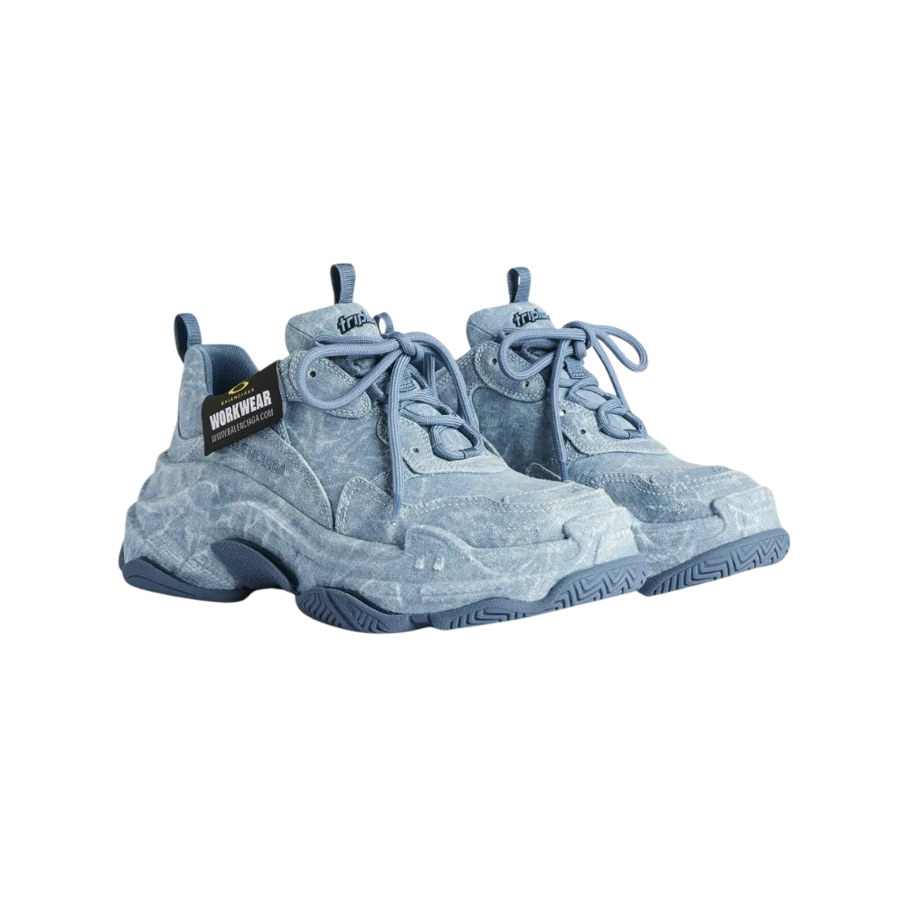 Balenciaga Triple S Canvas Sneaker In Blue