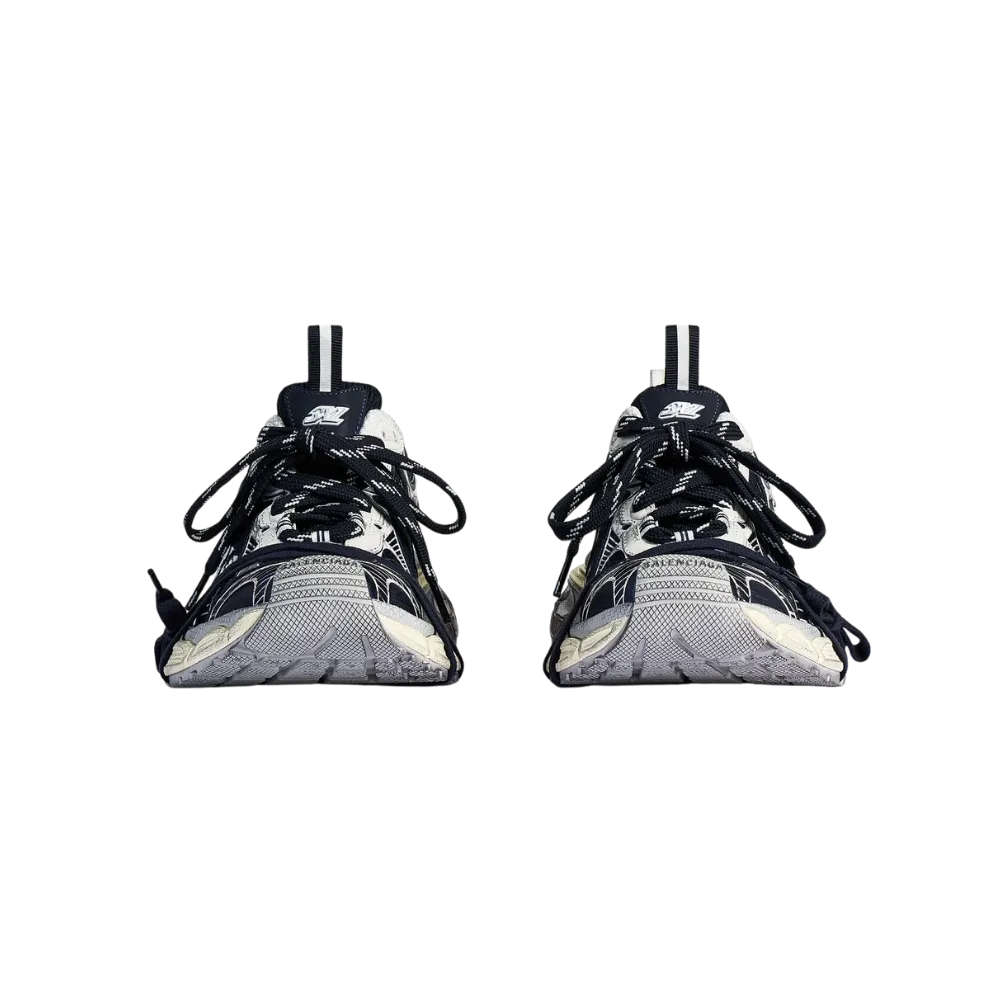 Balenciaga 3XL Split Logo Sneaker In Eggshell
