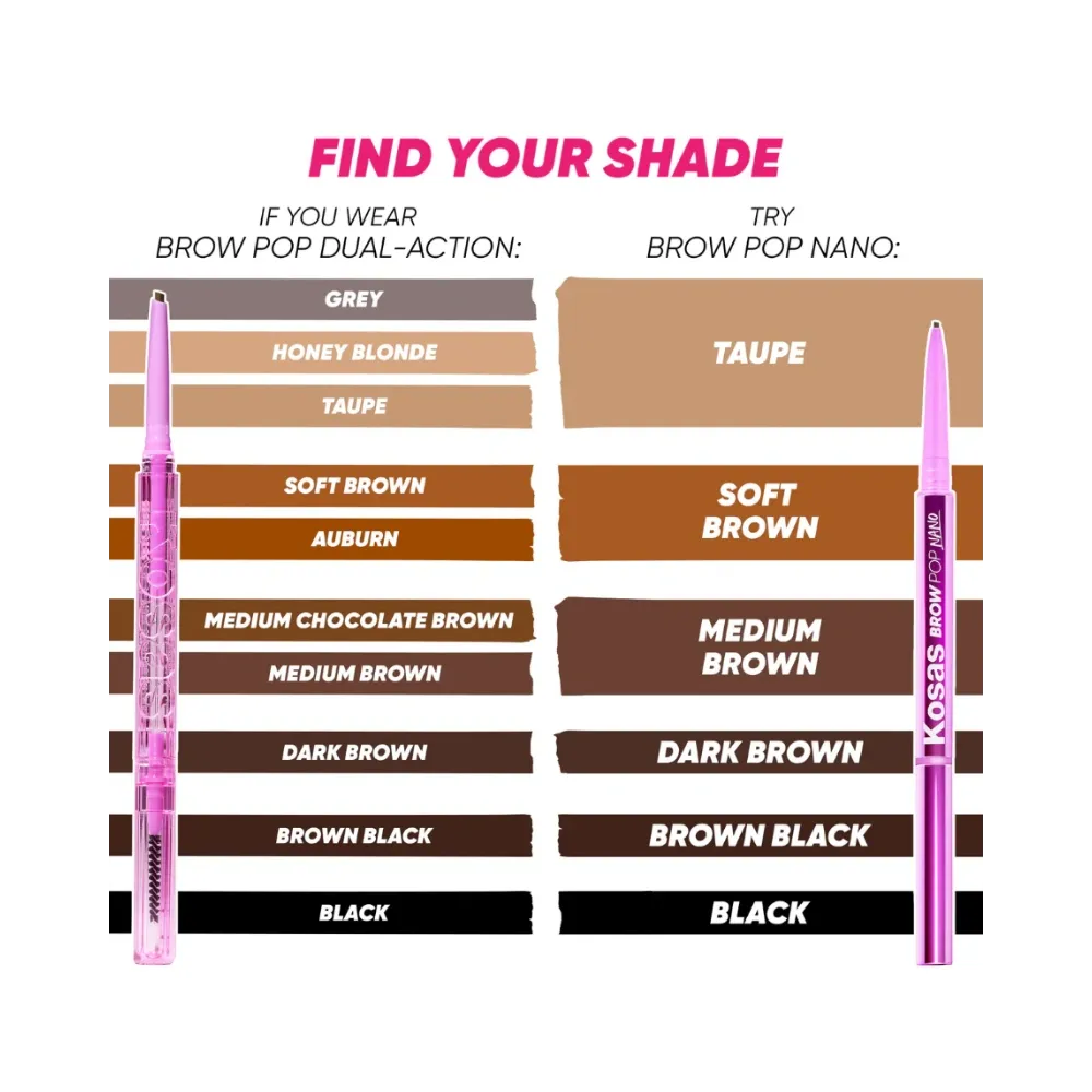 Kosas Cosmetics Brow Pop Nano "Black"