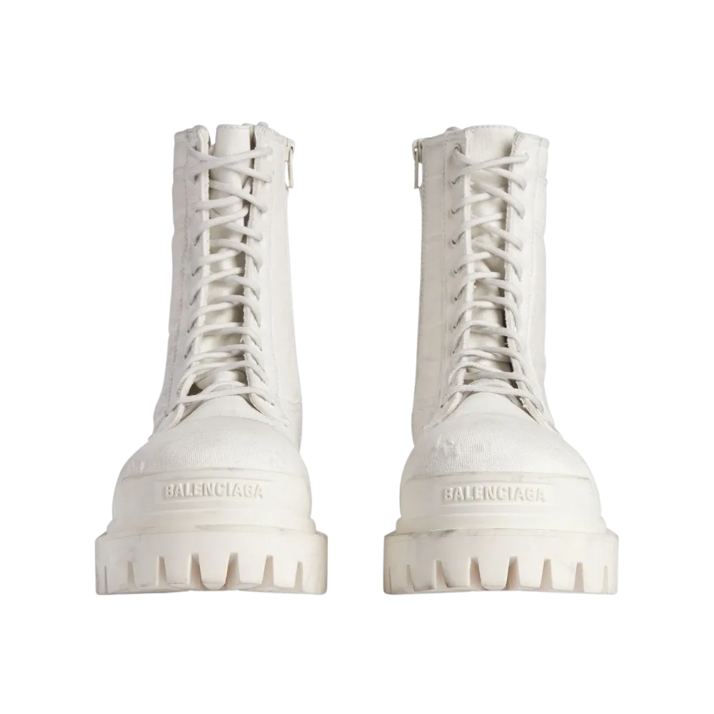 Balenciaga Combat Strike Boot In White