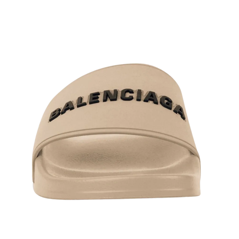 Balenciaga Pool Slide Sandal In Beige