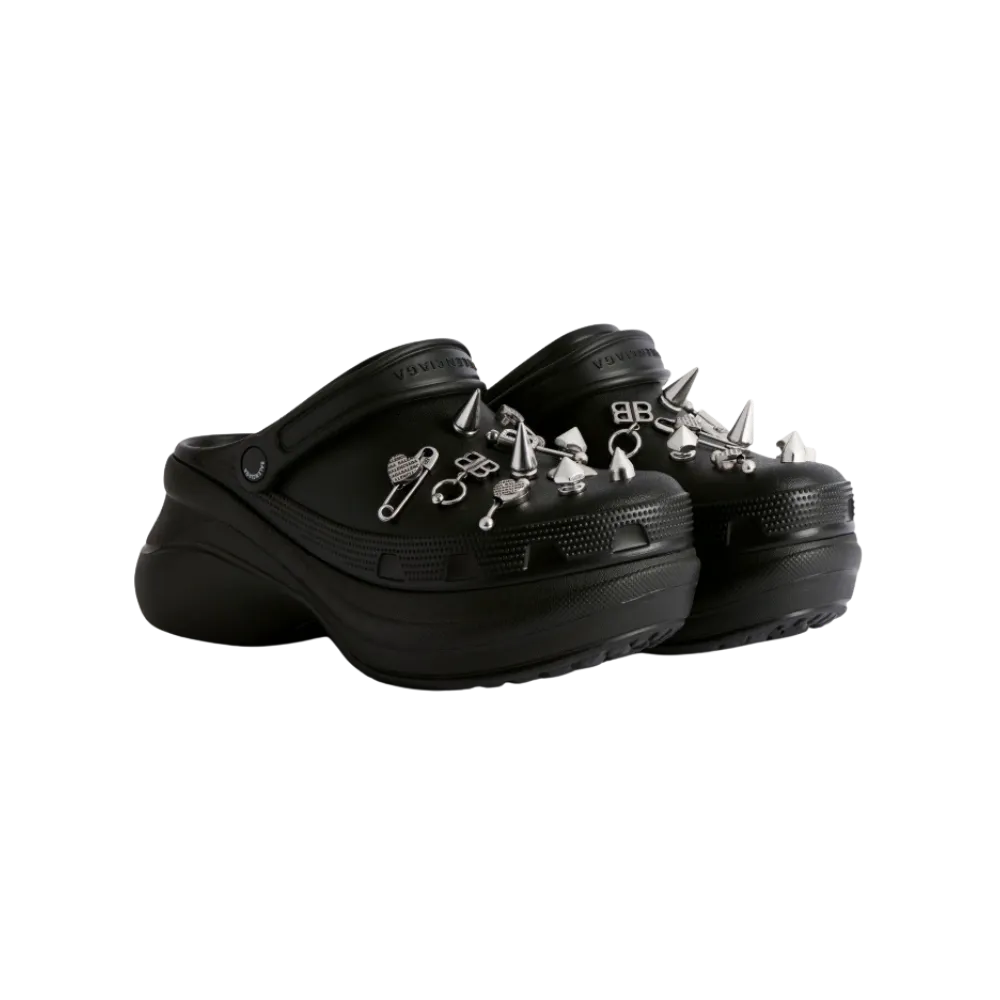 Balenciaga Crocs Mule Jibbitz In Black