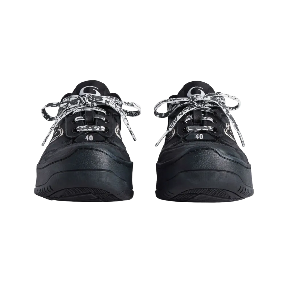 Balenciaga Hamptons Platform Sneaker In Black