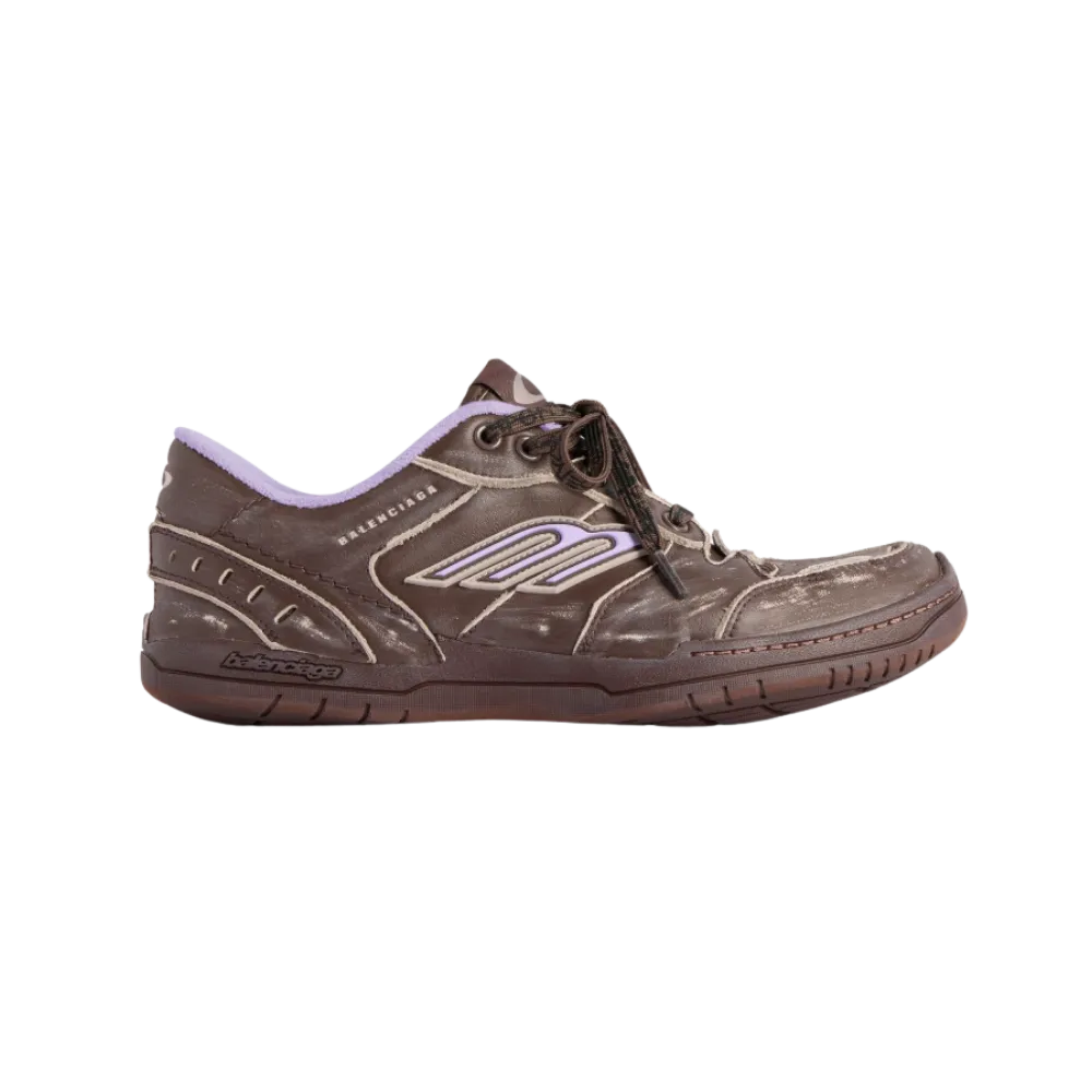 Balenciaga Hamptons Medium Worn-Out Sneaker In Brown