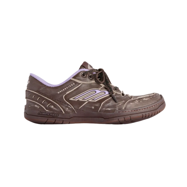Balenciaga Hamptons Medium Worn-Out Sneaker In Brown