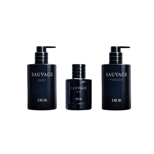 Dior Sauvage Trio - Father's Day 2026 Edition Sauvage Hydrating Shampoo, Sauvage Elixir & Sauvage Shower Gel